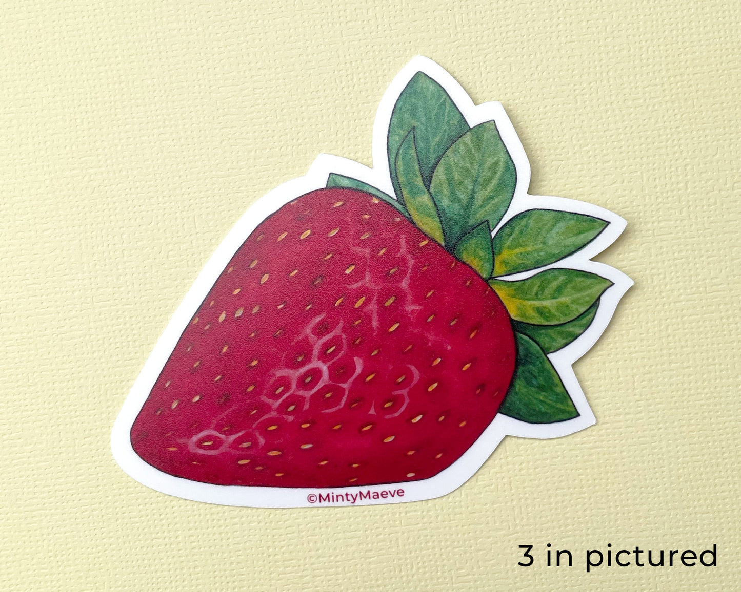 Strawberry Waterproof Sticker