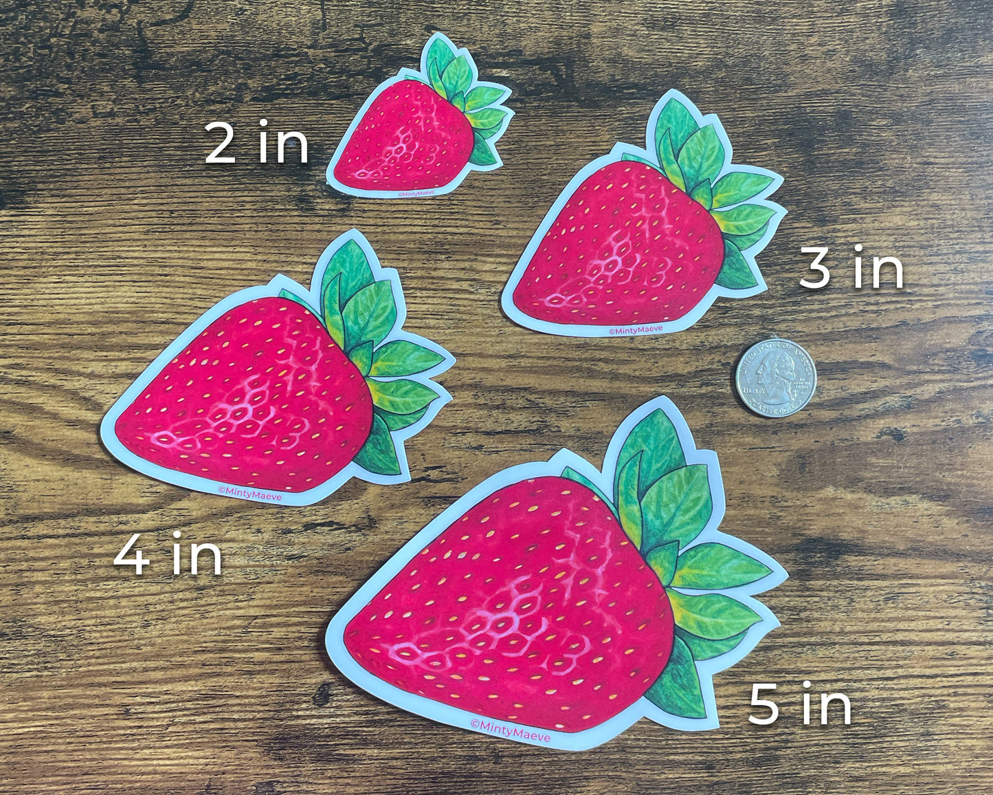 Strawberry Waterproof Sticker