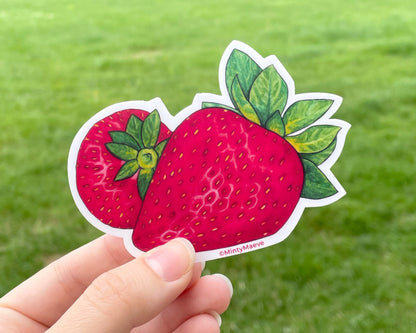 Strawberry Waterproof Sticker