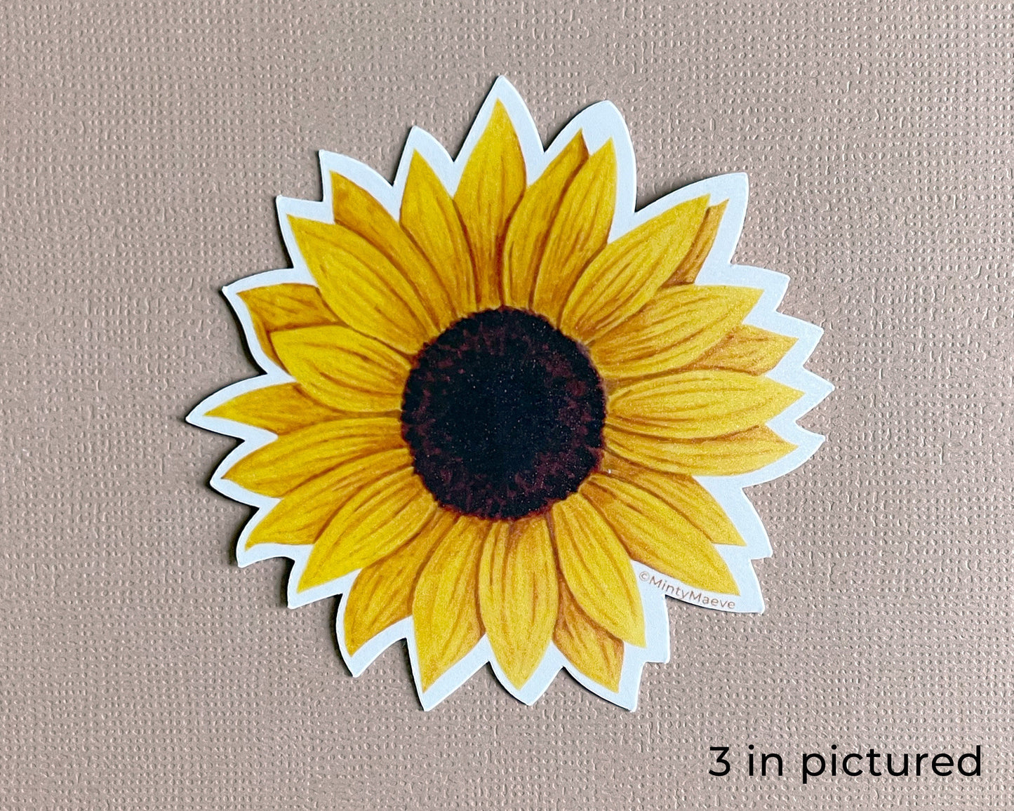 Sunflower Waterproof Sticker