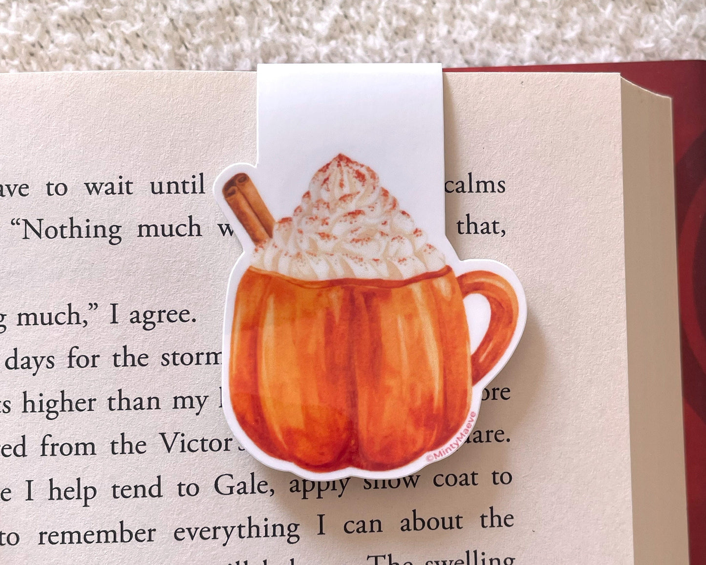 Pumpkin Spice Latte Magnetic Bookmark