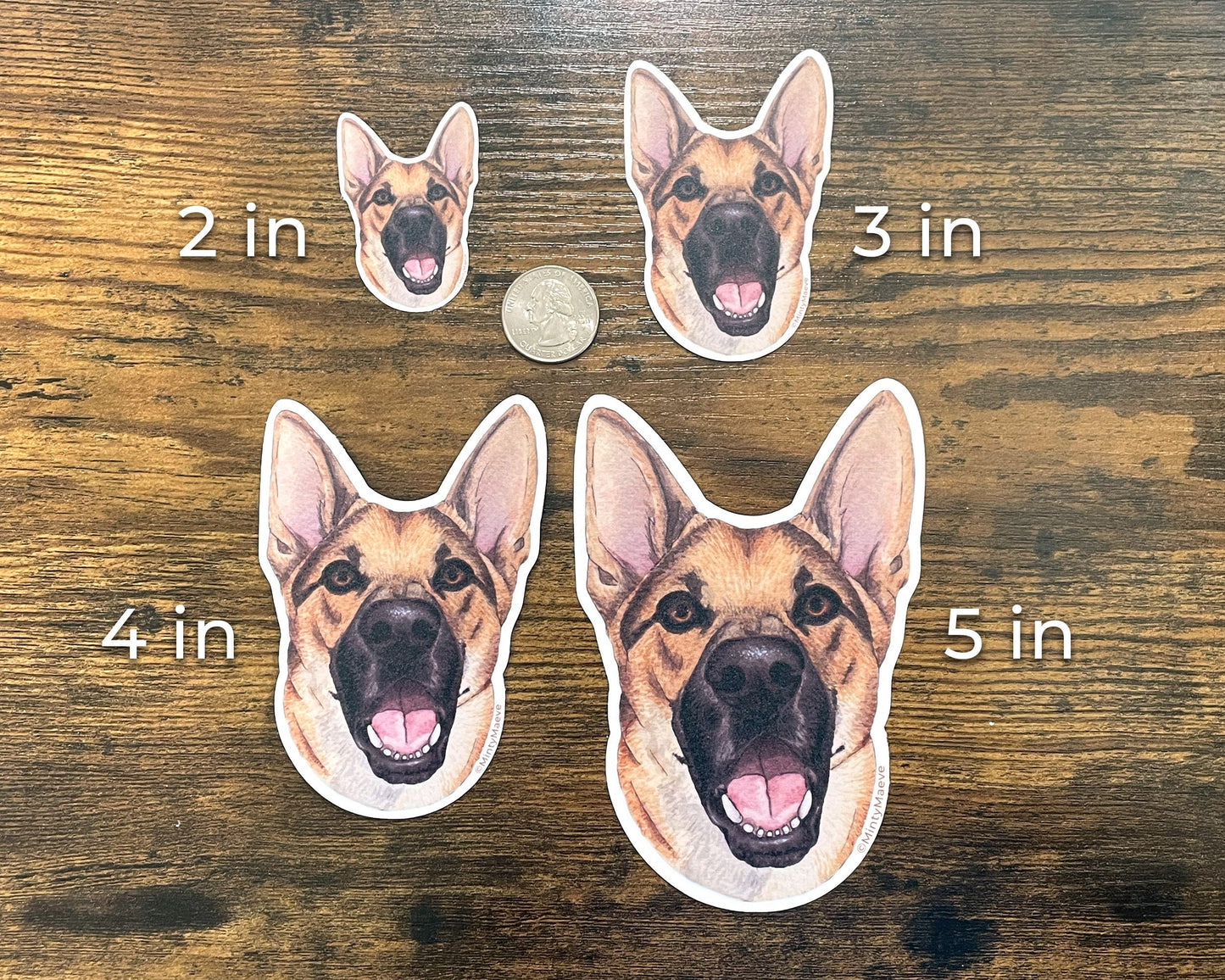 German Shepherd Waterproof Sticker