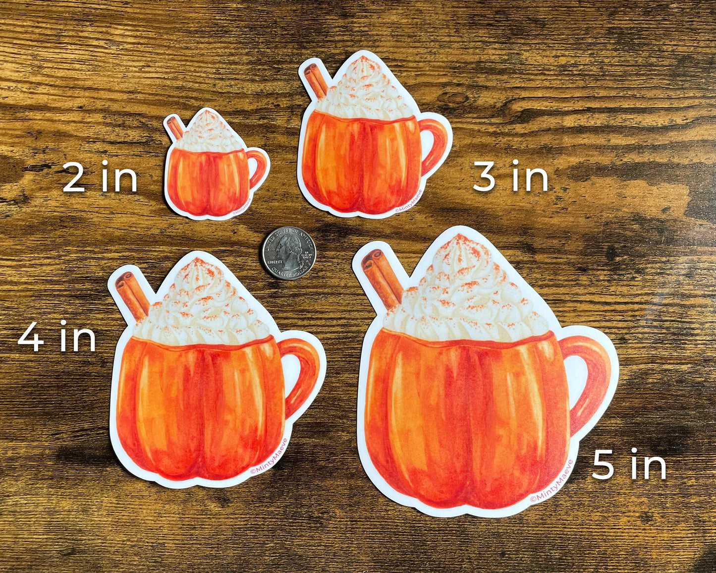 Pumpkin Spice Latte Waterproof Sticker