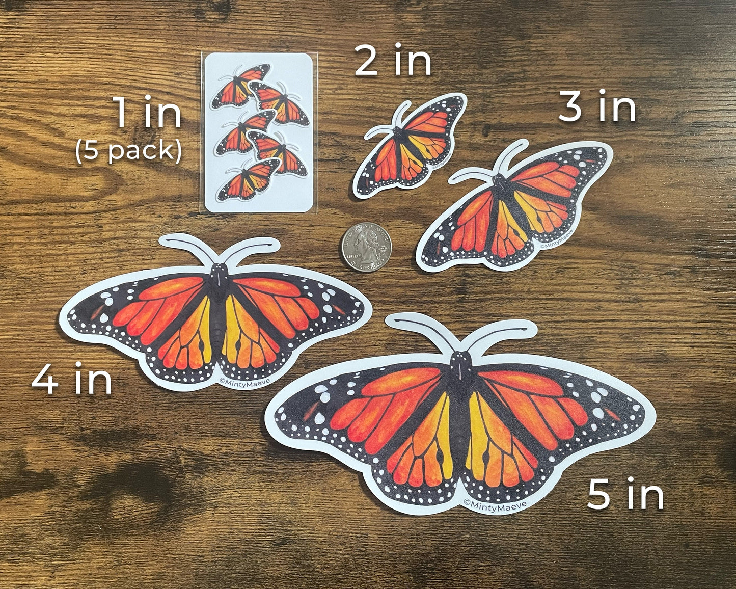 Monarch Butterfly Waterproof Sticker