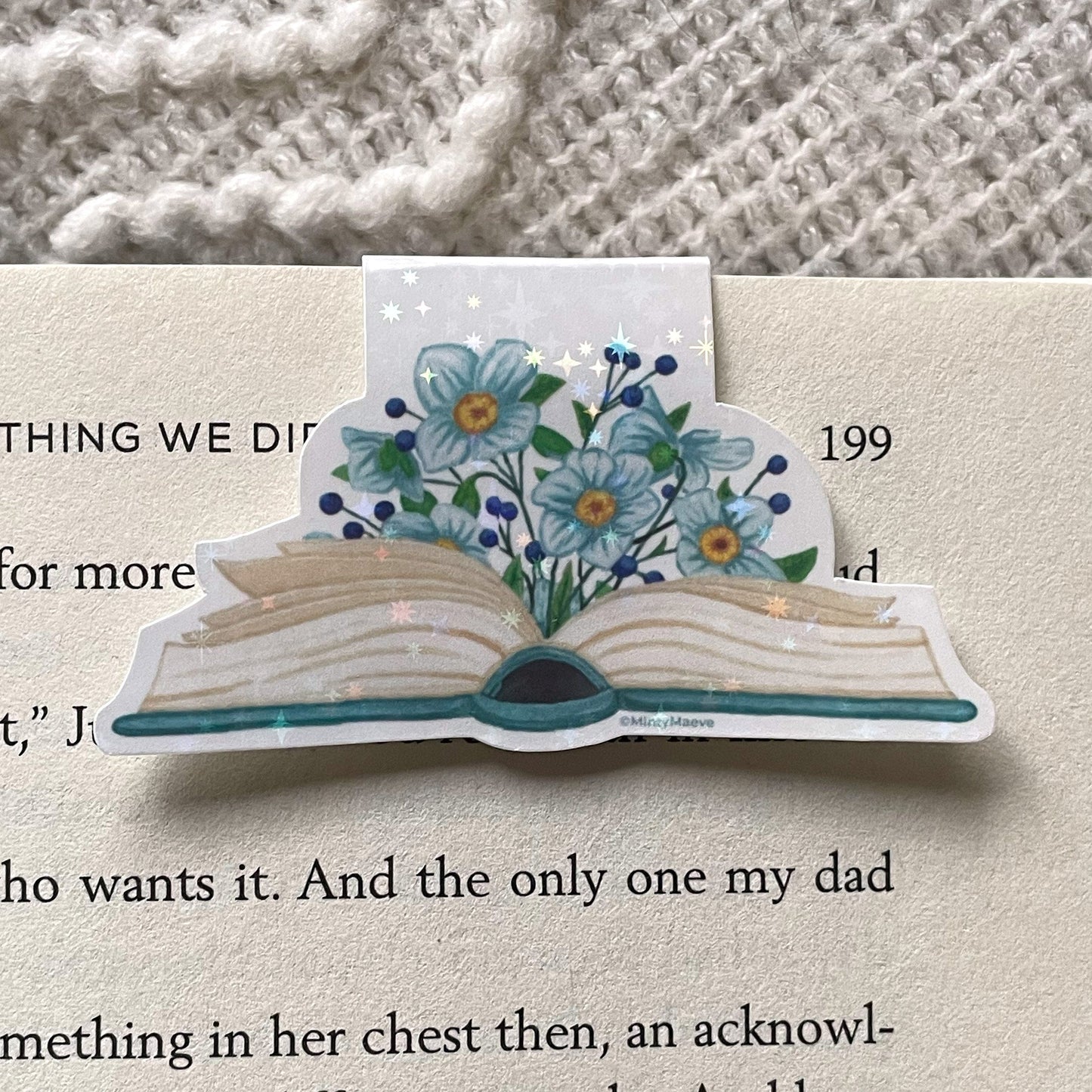 Floral Book Magnetic Bookmark