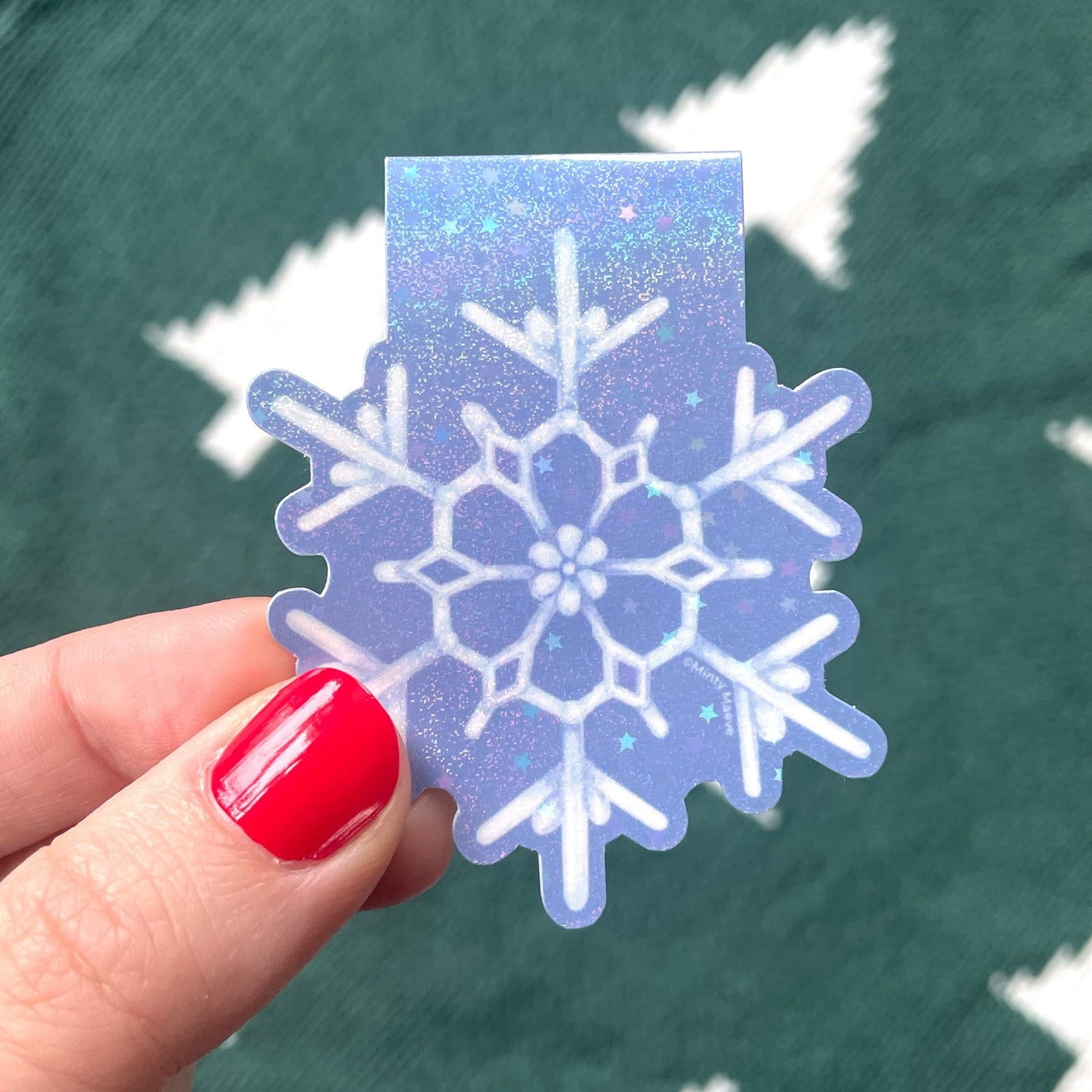 Winter Snowflake Magnetic Bookmark