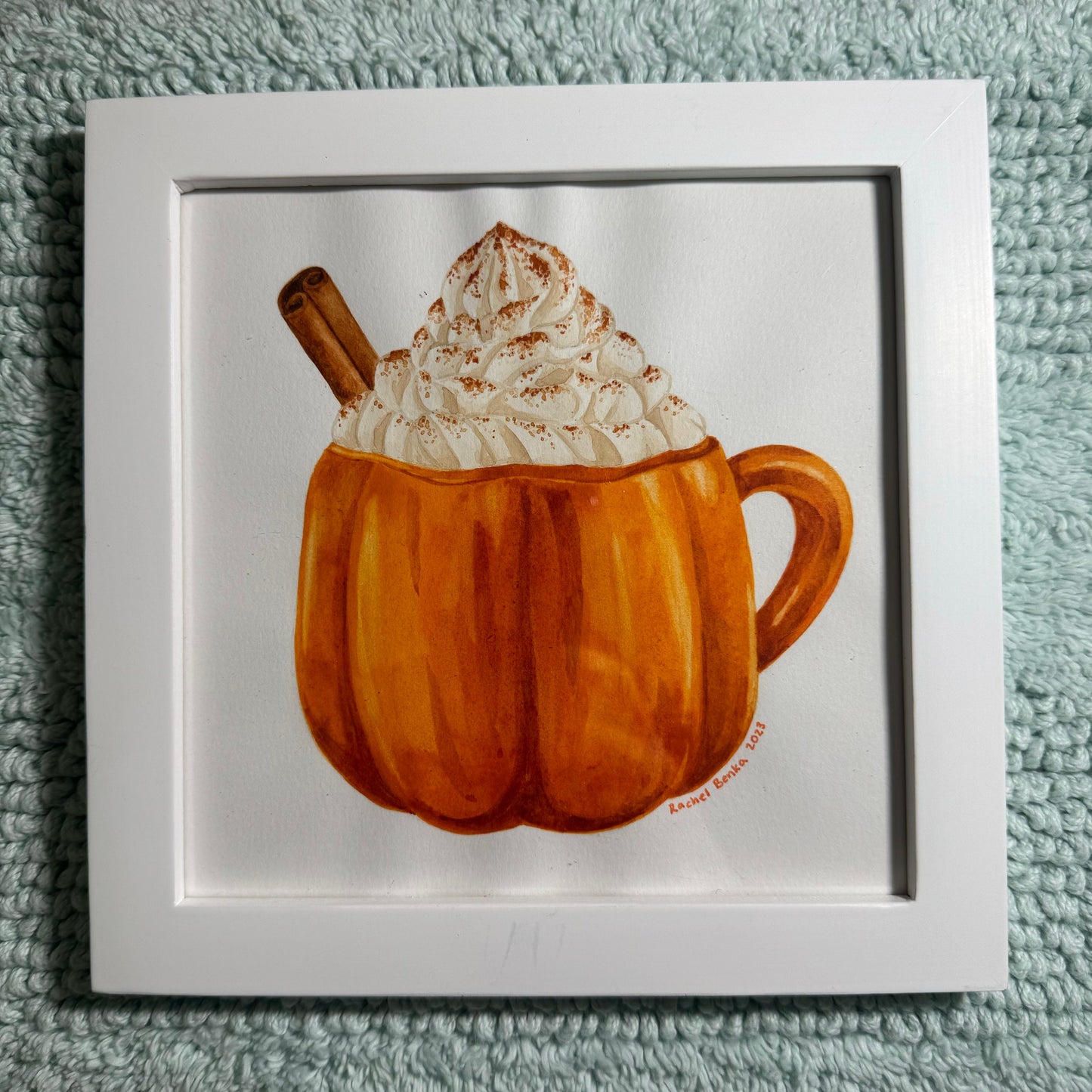 Pumpkin Spice Latte Original Watercolor Painting