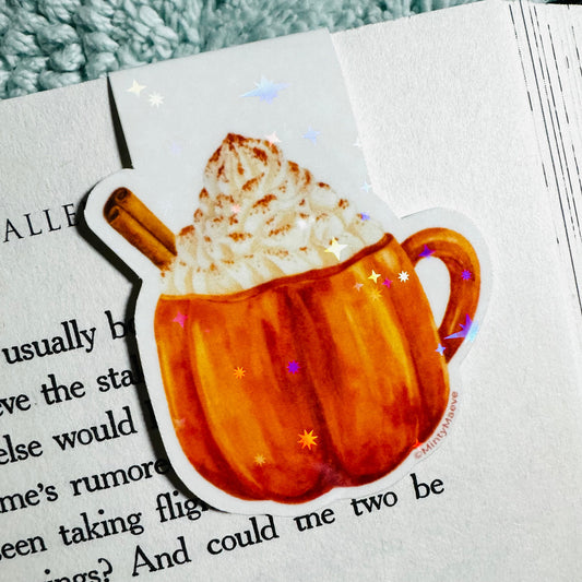 Pumpkin Spice Latte Magnetic Bookmark