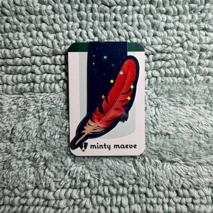 Red Feather Magnetic Bookmark