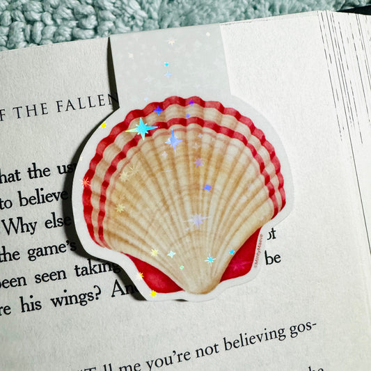 Beautiful Beach Seashell Magnetic Bookmark