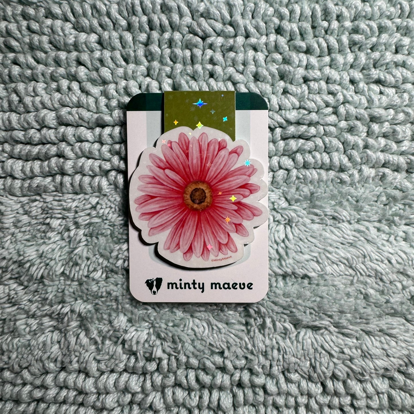 Pink Gerbera Daisy Magnetic Bookmark