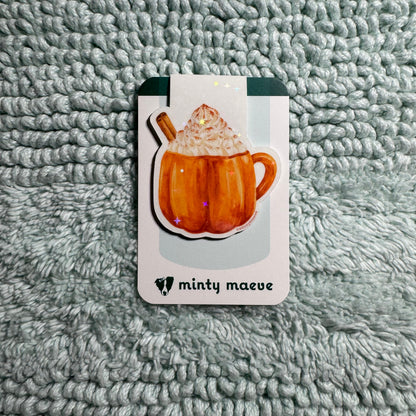 Pumpkin Spice Latte Magnetic Bookmark