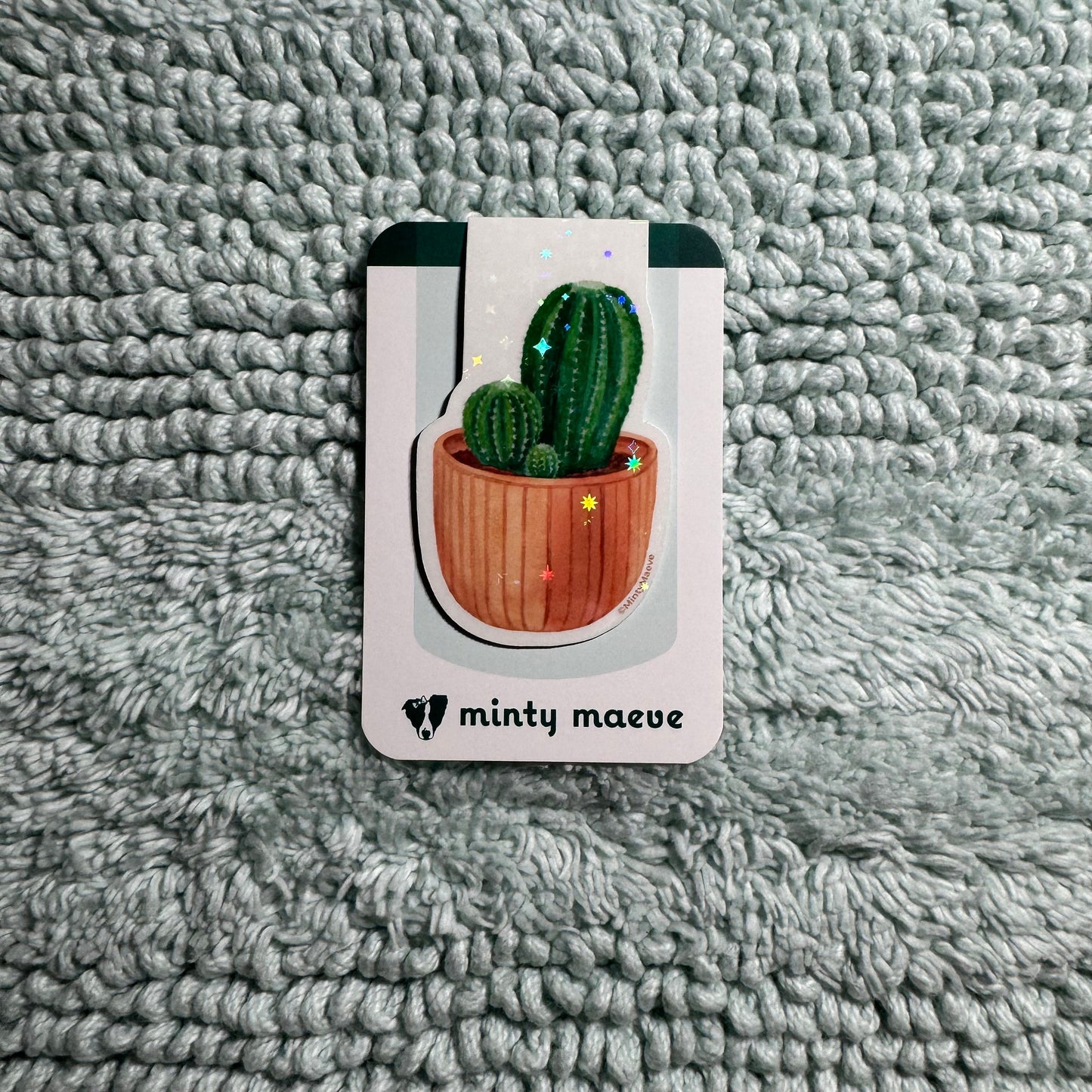 Cactus in Pot Magnetic Bookmark