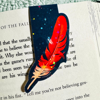 Red Feather Magnetic Bookmark