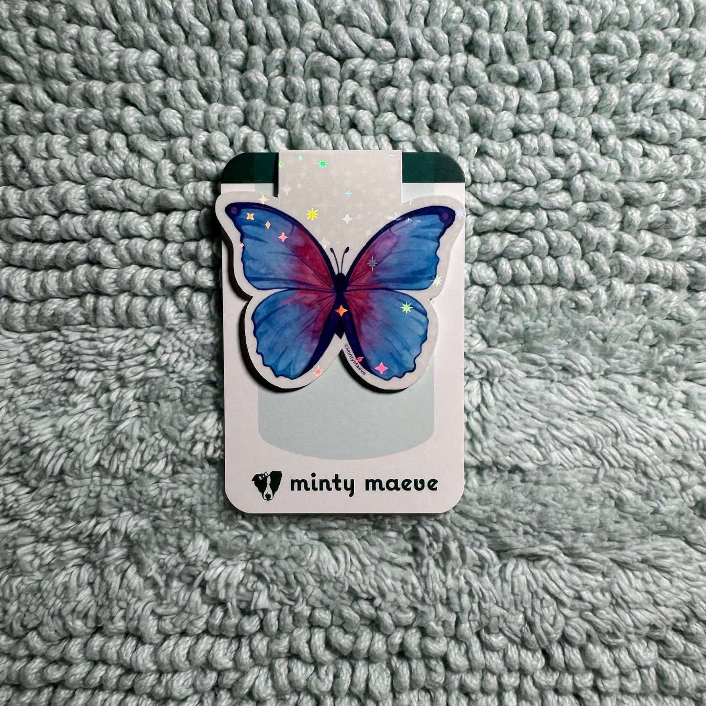 Blue Butterfly Magnetic Bookmark