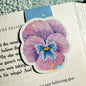 Purple Pansy Flower Magnetic Bookmark